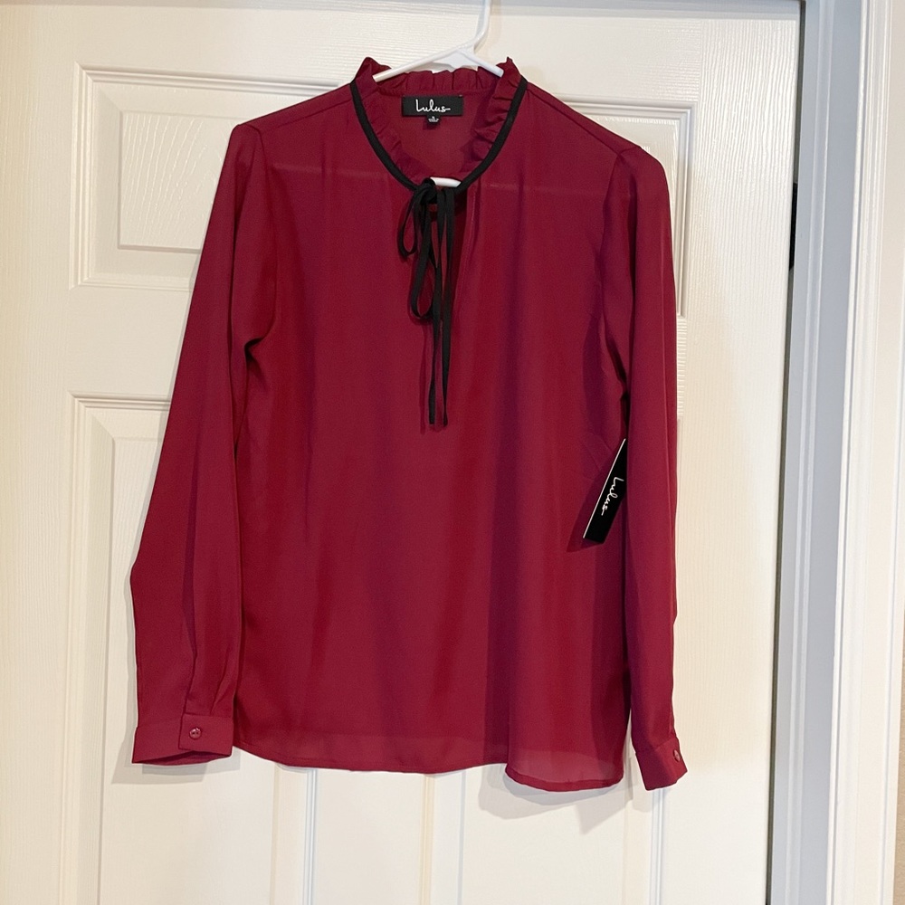 Women’s Lulus Maroon Blouse